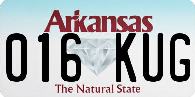 AR license plate 016KUG