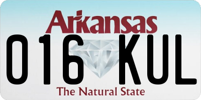 AR license plate 016KUL