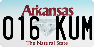 AR license plate 016KUM