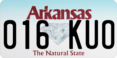 AR license plate 016KUO