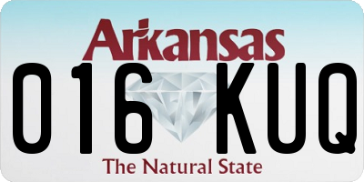 AR license plate 016KUQ