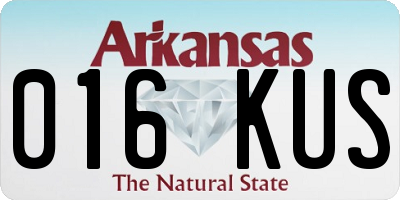 AR license plate 016KUS