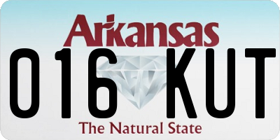 AR license plate 016KUT