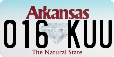 AR license plate 016KUU