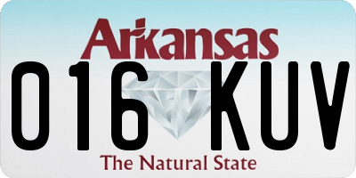 AR license plate 016KUV