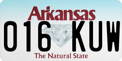 AR license plate 016KUW