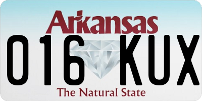 AR license plate 016KUX