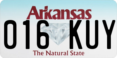 AR license plate 016KUY