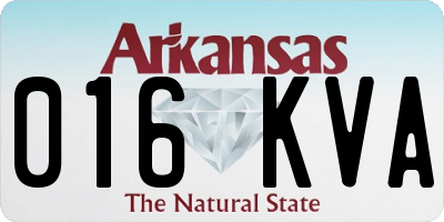 AR license plate 016KVA