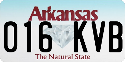 AR license plate 016KVB