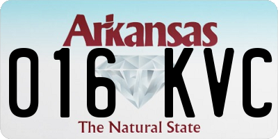 AR license plate 016KVC