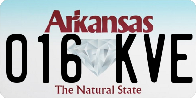 AR license plate 016KVE
