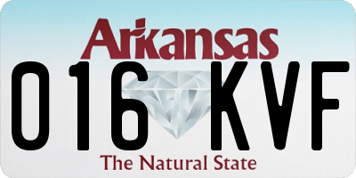 AR license plate 016KVF