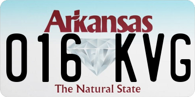 AR license plate 016KVG
