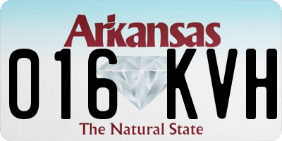 AR license plate 016KVH