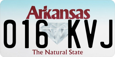 AR license plate 016KVJ