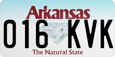 AR license plate 016KVK