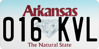 AR license plate 016KVL