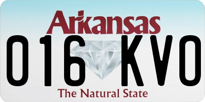 AR license plate 016KVO