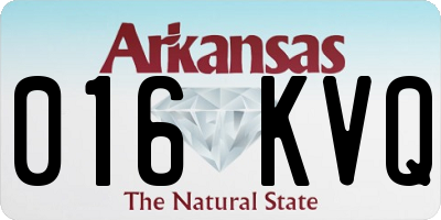 AR license plate 016KVQ
