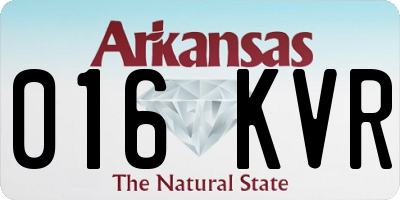 AR license plate 016KVR