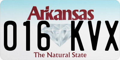 AR license plate 016KVX