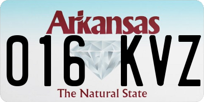 AR license plate 016KVZ