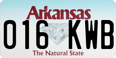 AR license plate 016KWB