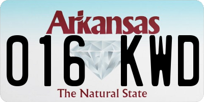 AR license plate 016KWD
