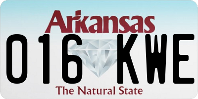 AR license plate 016KWE