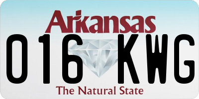 AR license plate 016KWG