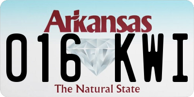 AR license plate 016KWI