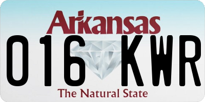AR license plate 016KWR