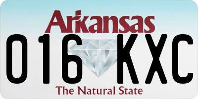 AR license plate 016KXC
