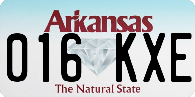 AR license plate 016KXE