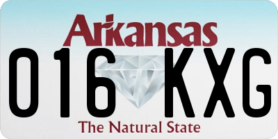 AR license plate 016KXG