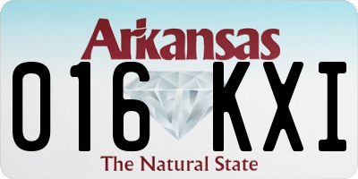 AR license plate 016KXI