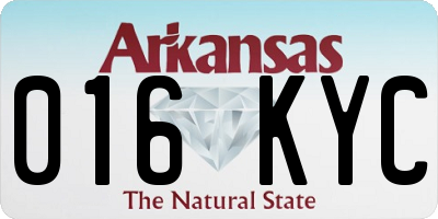 AR license plate 016KYC