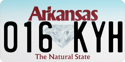 AR license plate 016KYH