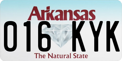 AR license plate 016KYK