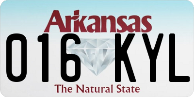 AR license plate 016KYL