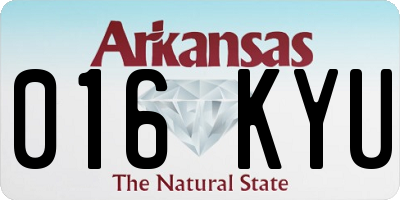 AR license plate 016KYU
