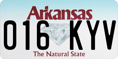 AR license plate 016KYV