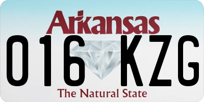 AR license plate 016KZG