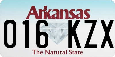 AR license plate 016KZX