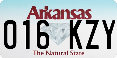 AR license plate 016KZY