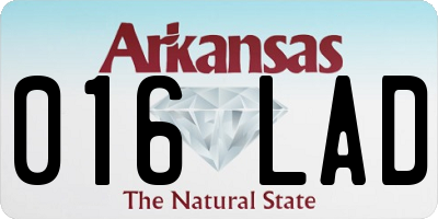 AR license plate 016LAD