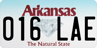 AR license plate 016LAE