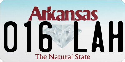 AR license plate 016LAH