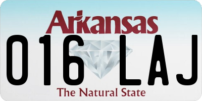 AR license plate 016LAJ